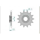 Kit chaine AFAM acier YAMAHA YFM 250 R pas 520 2007 à 2013