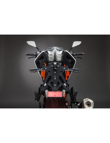 Support de plaque réglable LIGHTECH noir KTM 390 Duke