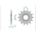 Kit chaine AFAM acier YAMAHA YFZ 450-R pas 520 2009 à 2013