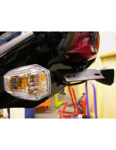 Support de plaque R&G RACING noir Kawasaki ER-6 F/N