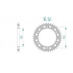 Kit chaine AFAM acier YAMAHA FZR 600 R RACING pas 520 1994 à 1995