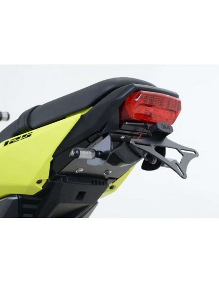 Support de plaque R&G RACING noir compatible micro clignotants Honda MSX125