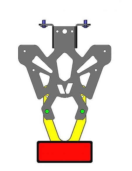 Support de plaque V PARTS noir Triumph 1200 Speed Twin