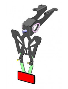 Support de plaque V PARTS noir - Yamaha MT-07 2