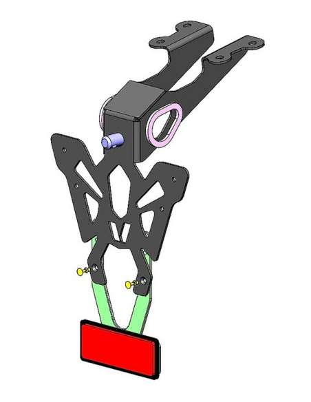 Support de plaque V PARTS noir - Yamaha MT-07