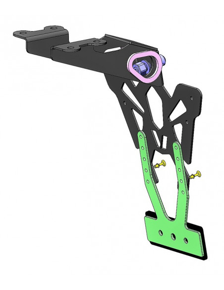 Support de plaque V PARTS noir - Yamaha MT-07