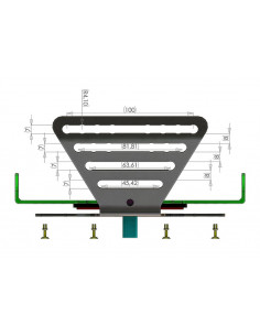 Support de plaque V PARTS noir universel 2