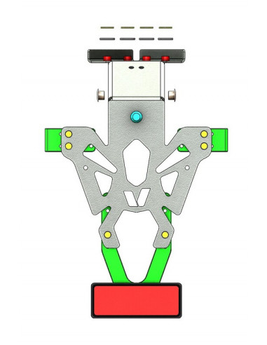 Support de plaque V PARTS noir Triumph Street Triple