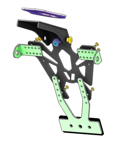 Support de plaque V PARTS noir Yamaha XSR 900