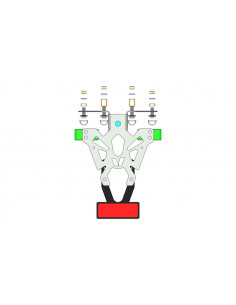 Support de plaque V PARTS noir Kawasaki Z750 2