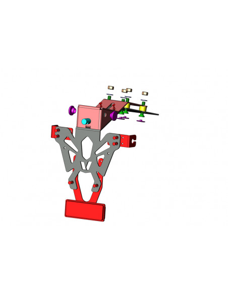 Support de plaque V PARTS noir Kawasaki H2 Support de plaque V PARTS noir Kawasaki H2