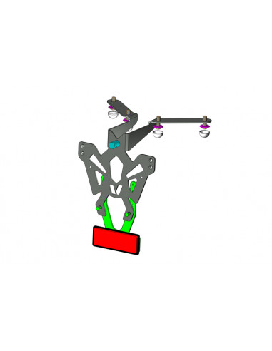 Support de plaque V PARTS noir Yamaha T-Max 530 Support de plaque V PARTS noir Yamaha T-Max 530