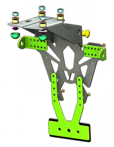 Support de plaque V PARTS noir Kawasaki Z900