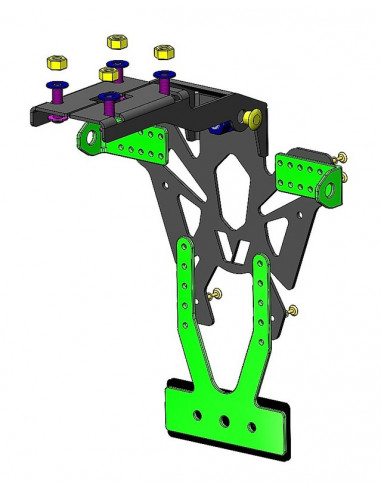 Support de plaque V PARTS noir Kawasaki ZX-6R Support de plaque V PARTS noir Kawasaki ZX-6R