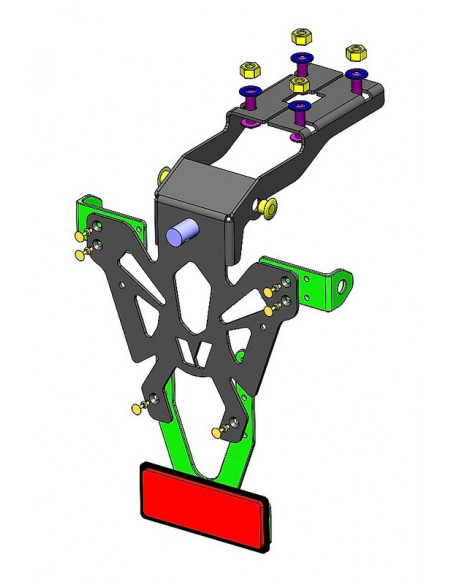 Support de plaque V PARTS noir Kawasaki ZX-6R Support de plaque V PARTS noir Kawasaki ZX-6R