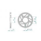 Kit chaine AFAM acier YAMAHA YZF 1000 R1 SP pas 525 2006 à 2006