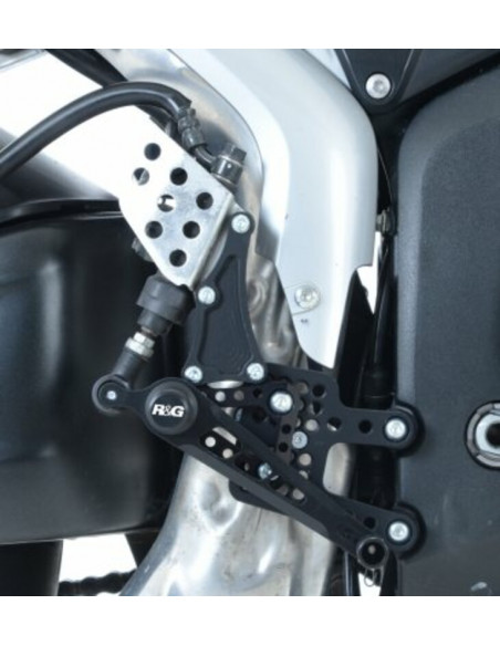 Commandes reculées multipositions R&G RACING noir Honda CBR600RR
