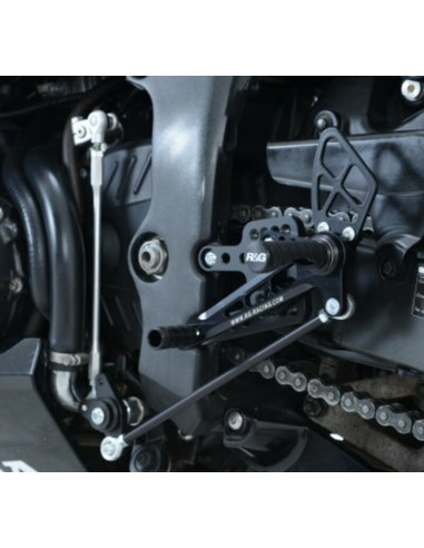 Commandes reculées multipositions R&G RACING noir Honda CBR600RR