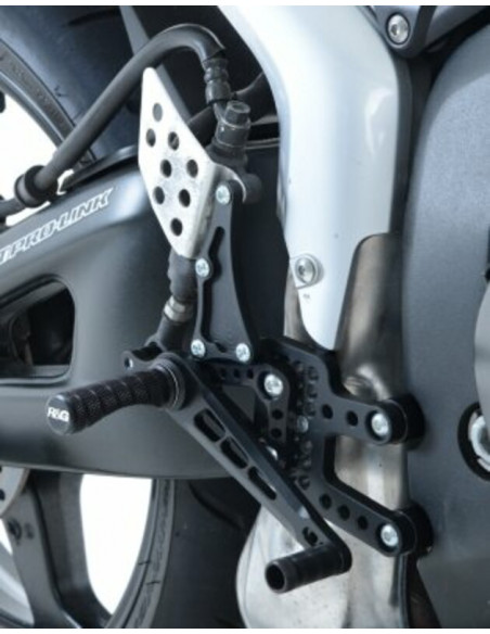 Commandes reculées multipositions R&G RACING noir Honda CBR600RR