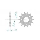 Kit chaine AFAM alu YAMAHA YZF 1000 R1 4C8 pas 520 2006 à 2008