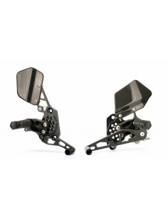 Commandes reculées ajustables GILLES TOOLING AS31GT noir/argent