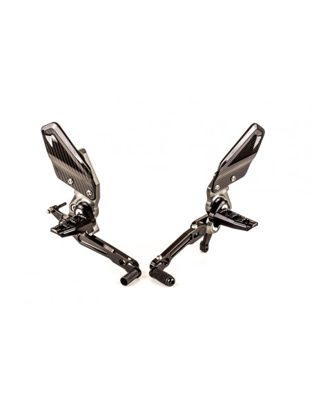 Commandes reculées ajustables GILLES TOOLING RCT10GT noir/argent Indian FTR 1200