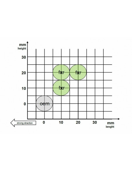 Commandes reculées GILLES TOOLING FXR noir Ducati
