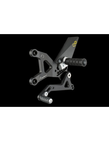 Platine latérale LIGHTECH commande inversée noir Kawasaki - FTR536NER