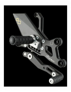Commandes reculées réglables/repliables LIGHTECH sélection standard et inversée noir Honda CBR1000(RR)