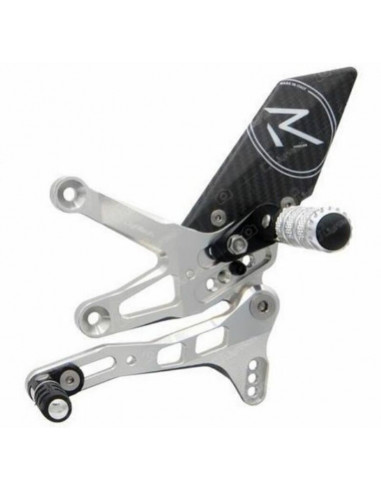 Commande reculées réglables/repliables LIGHTECH Racing sélection standard argent Kawasaki ZX10R