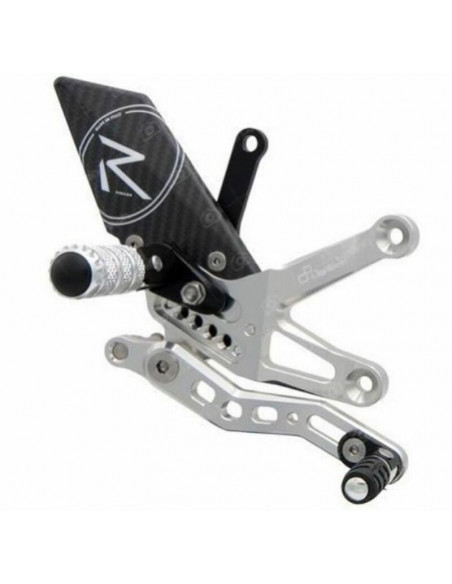 Commande reculées réglables/repliables LIGHTECH Racing sélection standard argent Kawasaki ZX10R