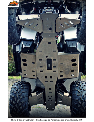 Sabot central AXP - aluminium 4mm Polaris Sportsman 750