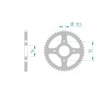 Kit chaine AFAM acier YAMAHA TZR 50 5WXG/5WXH pas 420 2003 à 2006