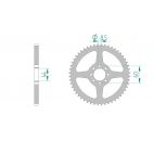 Kit chaine AFAM acier YAMAHA YSR 50 2AL pas 420 1987 à 1987