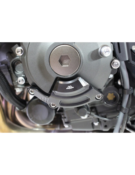 Couvre-carter moteur gauche GILLES TOOLING noir Yamaha MT-10
