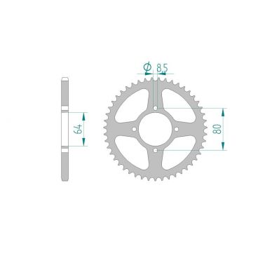 Kit chaine AFAM acier YAMAHA TT-R 110 5B6 pas 420 2008 à 2013