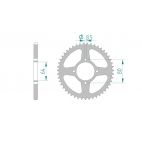 Kit chaine AFAM acier YAMAHA TT-R 110 5B6 pas 420 2008 à 2013