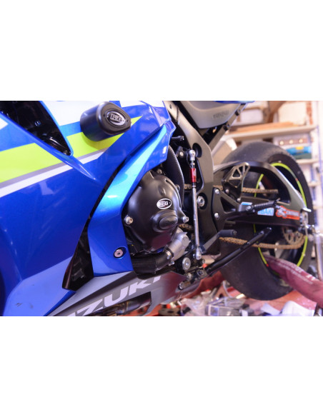 Couvre-carter gauche R&G RACING Race Series noir Suzuki GSX-R1000