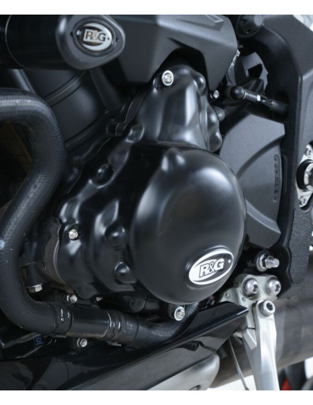 Couvre-carter gauche R&G RACING noir Triumph