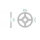 Kit chaine AFAM acier YAMAHA TT 125 R SW SMALL WHEELS 5HP6 pas 428 2000 à 2001