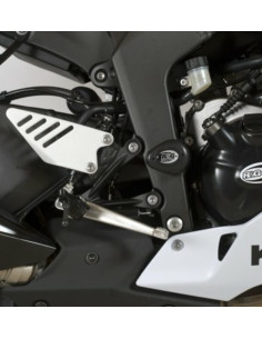 Tampons de protection R&G RACING Aero blanc Kawasaki ZX6R 636 2