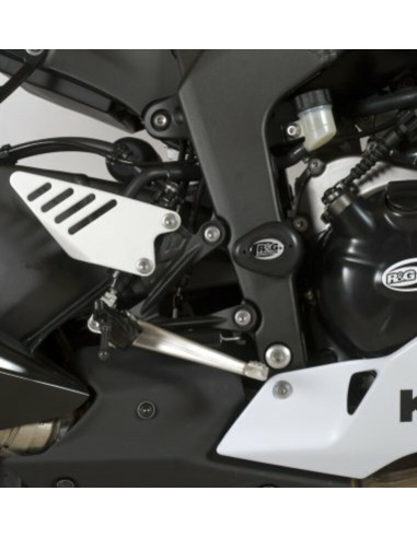 Tampons de protection R&G RACING Aero blanc Kawasaki ZX6R 636