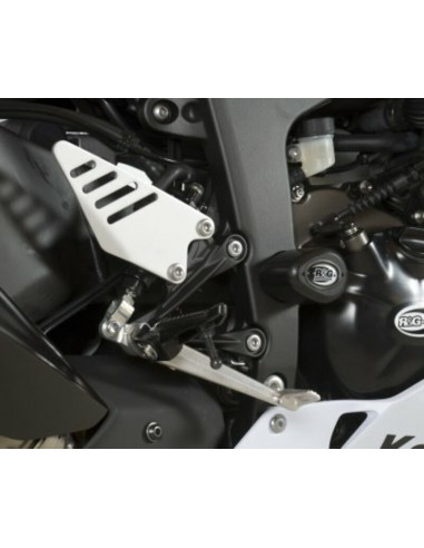 Tampons de protection R&G RACING Aero blanc Kawasaki ZX6R 636