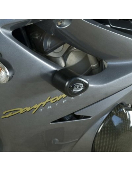 Tampons de protection R&G RACING Aero noir Triumph Daytona 675/R