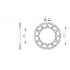 Kit chaine AFAM acier YAMAHA WR 125 L,M,N pas 520 1999 à 2001