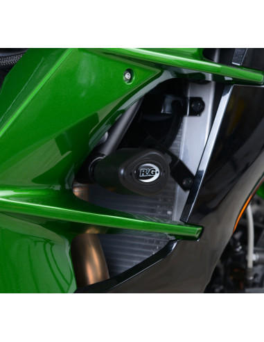 Tampons de protection R&G RACING Aero noir Kawasaki H2 SX Tampons de protection R&G RACING Aero noir Kawasaki H2 SX