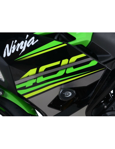 Tampons de protection R&G RACING Aero noir Kawasaki Ninja 400 Tampons de protection R&G RACING Aero noir Kawasaki Ninja 400