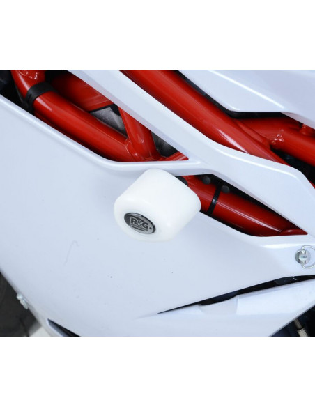 Tampons de protection R&G RACING Aero blanc (sans perçage) MV Agusta F4 1000R Tampons de protection R&G RACING Aero blanc (sans perçage) MV Agusta F4 1000R