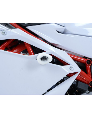 Tampons de protection R&G RACING Aero blanc (sans perçage) MV Agusta F4 1000R Tampons de protection R&G RACING Aero blanc (sans perçage) MV Agusta F4 1000R