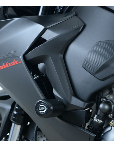 Tampons de protection R&G RACING Aero noir sans percage Honda CBR1000RR Tampons de protection R&G RACING Aero noir sans percage Honda CBR1000RR